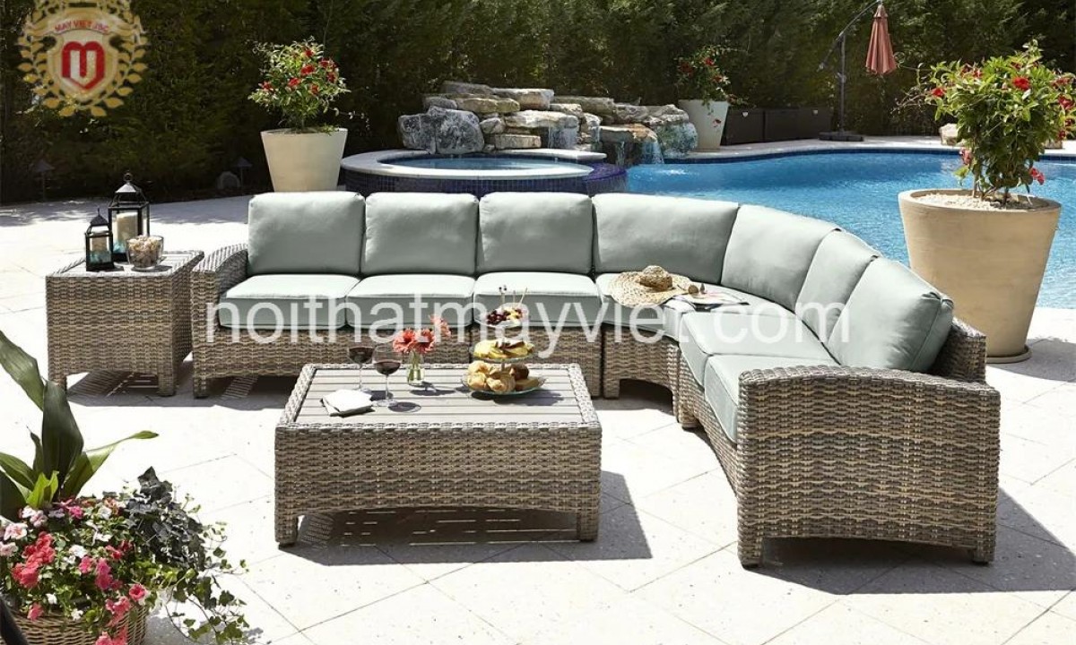 Bàn Ghế Sofa Mây Tre BGSF0029